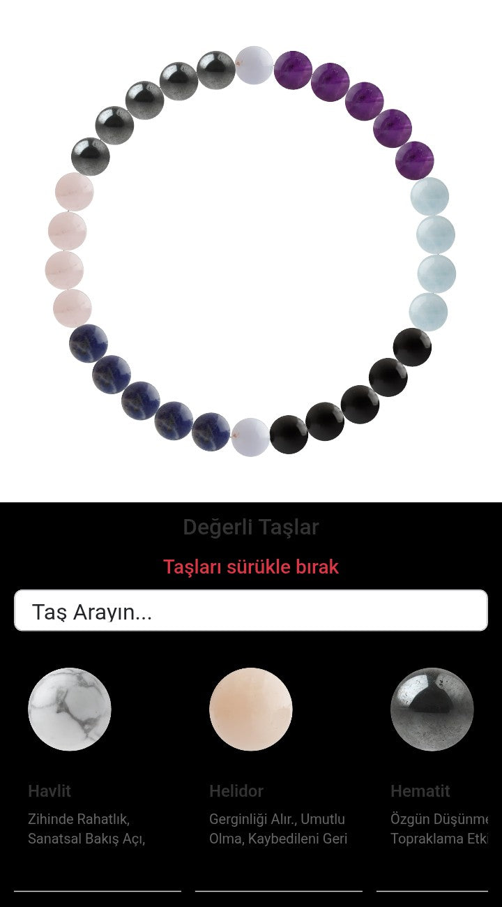 Özel Tasarım Elastik Misineli - 30 Taş - Özel Tasarım Görseli