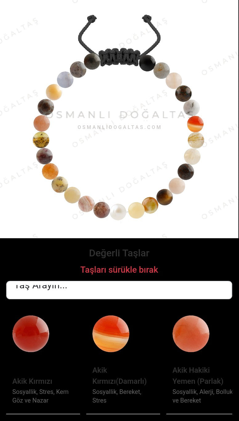 Özel Tasarım Merdiven Kapama Bileklik - 27 Taş - Özel Tasarım Görseli