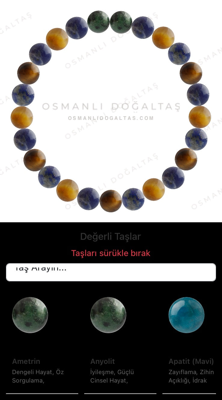 Özel Tasarım Elastik Misineli - 25 Taş - Özel Tasarım Görseli