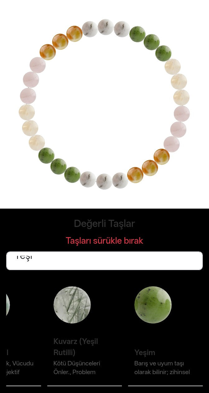 Özel Tasarım Elastik Misineli - 30 Taş - Özel Tasarım Görseli