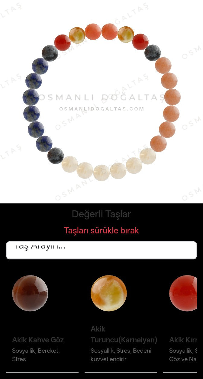 Özel Tasarım Elastik Misineli - 27 Taş - Özel Tasarım Görseli