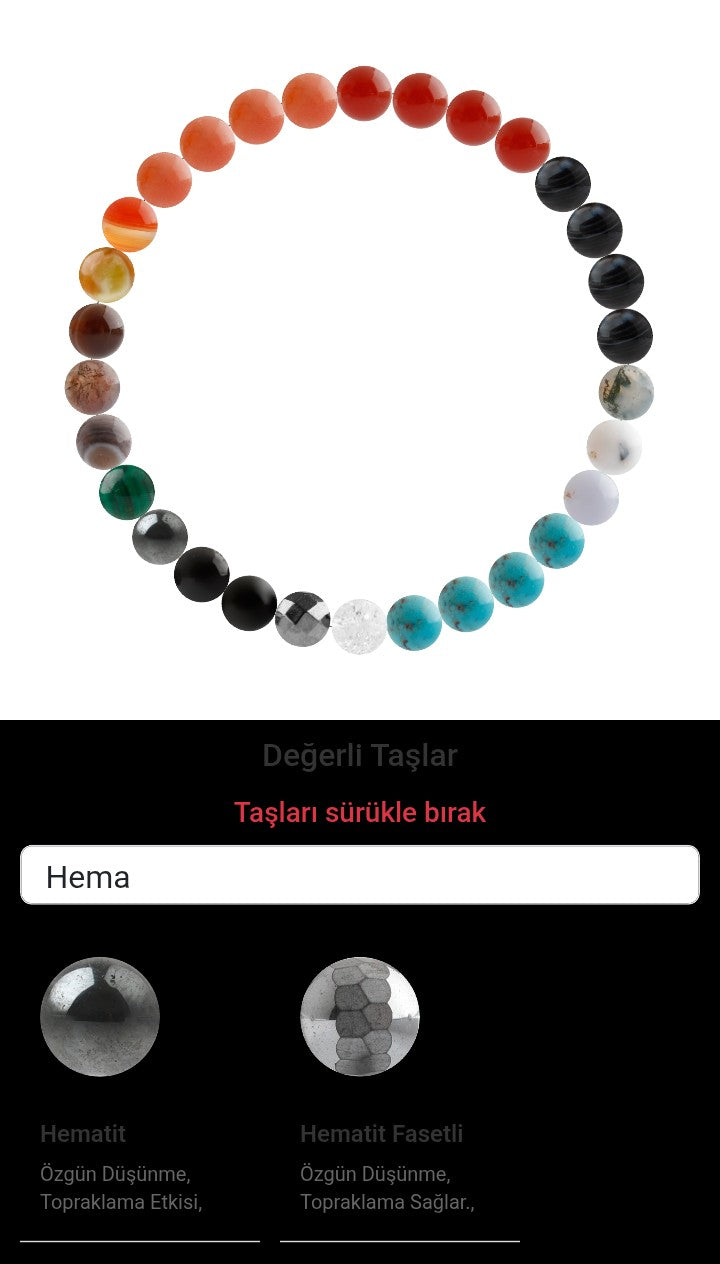 Özel Tasarım Elastik Misineli - 30 Taş