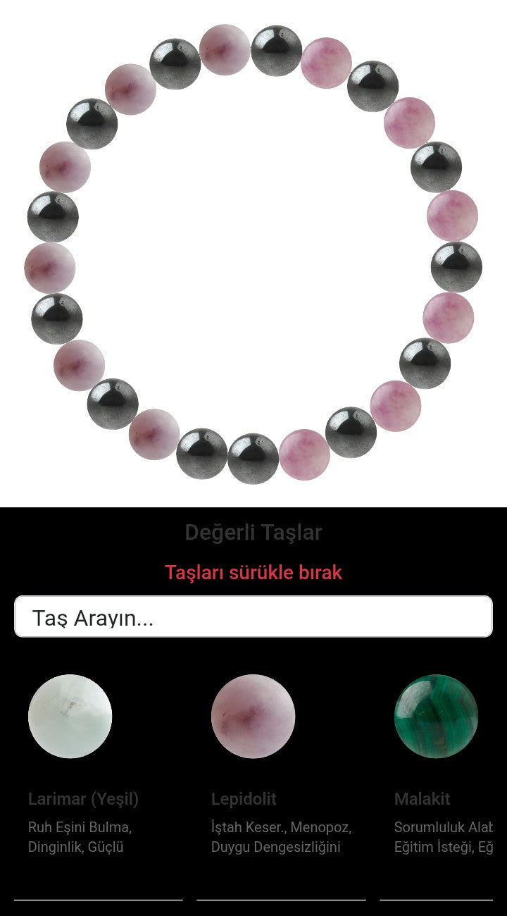 Özel Tasarım Elastik Misineli - 25 Taş - Özel Tasarım Görseli