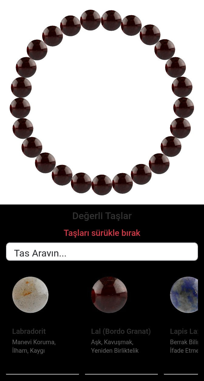 Özel Tasarım Elastik Misineli - 25 Taş - Özel Tasarım Görseli
