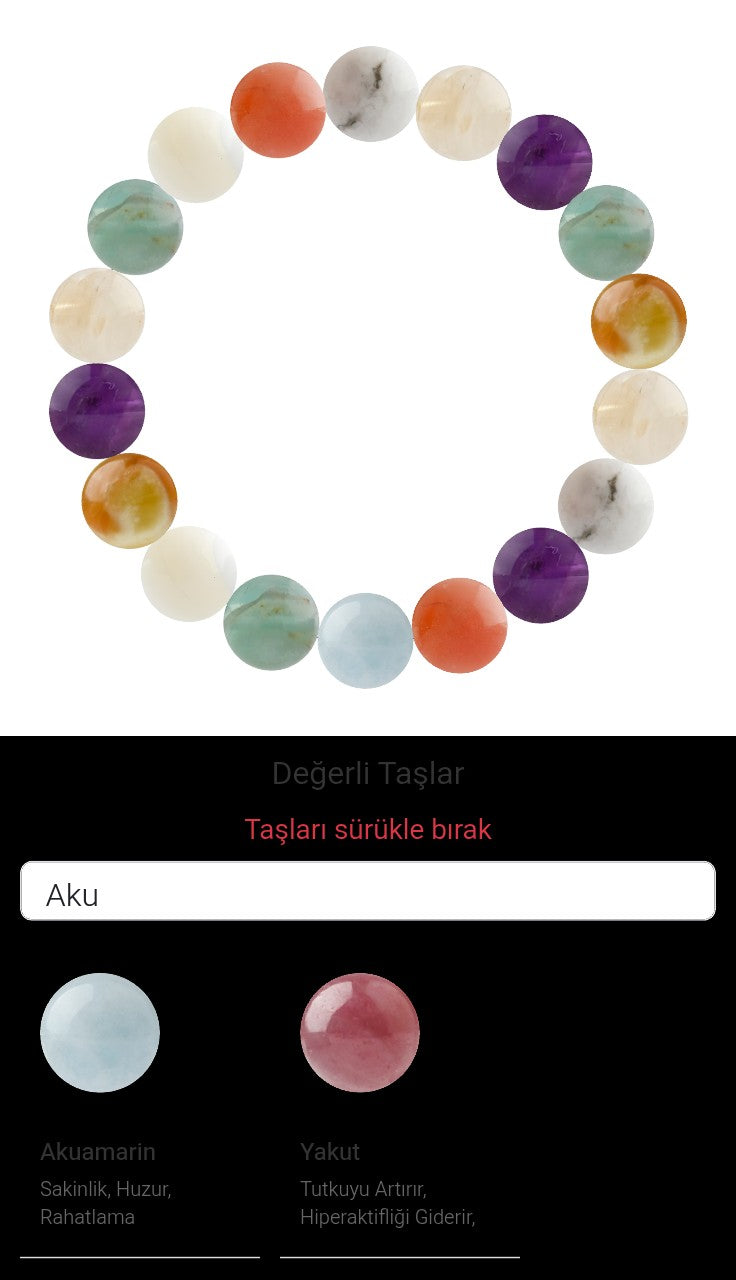 Özel Tasarım Elastik Misineli - 18 Taş - Özel Tasarım Görseli