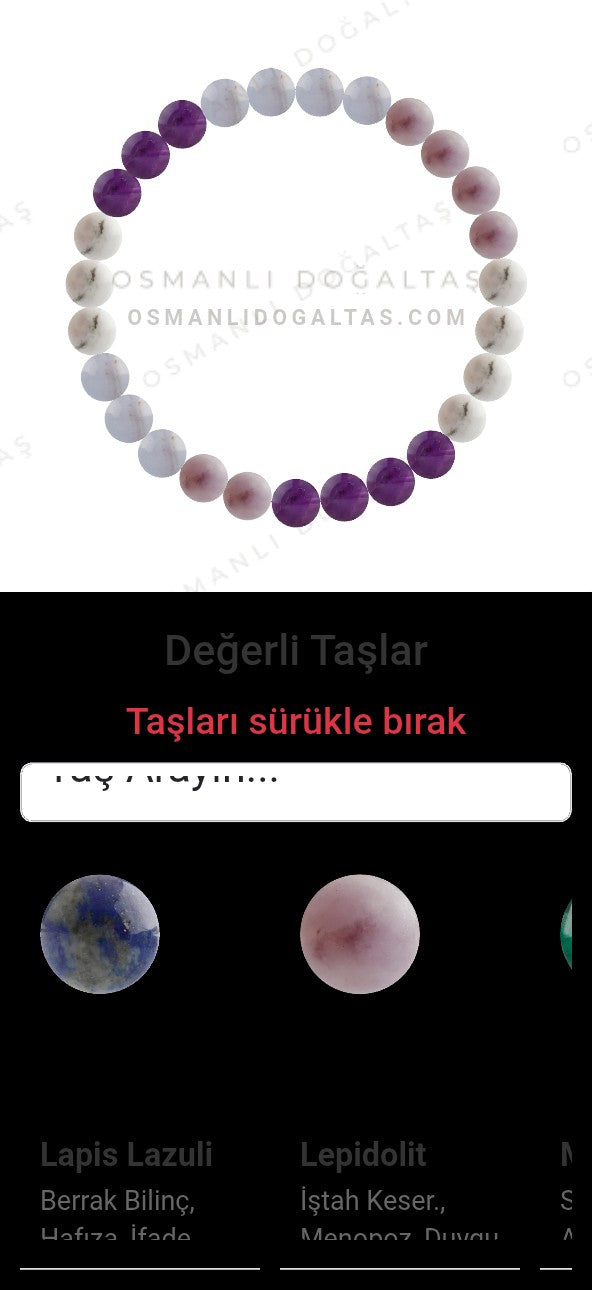 Özel Tasarım Elastik Misineli - 27 Taş - Özel Tasarım Görseli