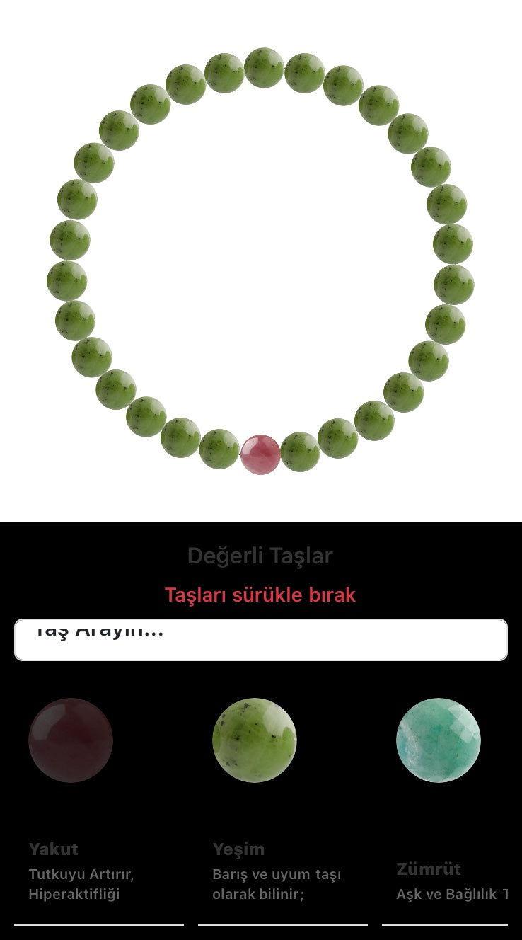 Özel Tasarım Elastik Misineli - 30 Taş - Özel Tasarım Görseli