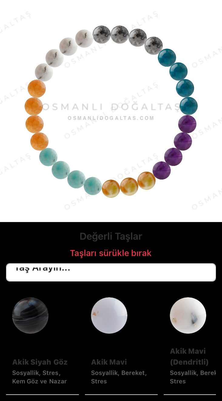 Özel Tasarım Elastik Misineli - 27 Taş - Özel Tasarım Görseli