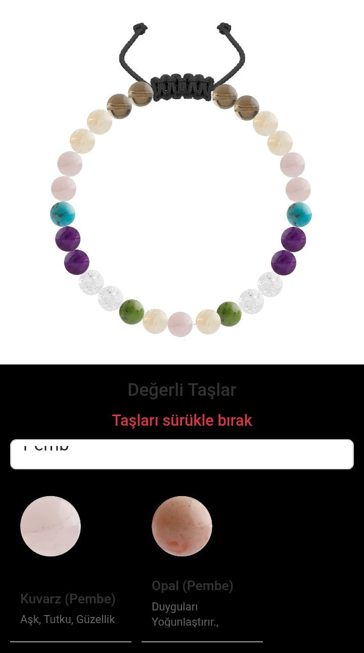 Özel Tasarım Merdiven Kapama Bileklik - 27 Taş - Özel Tasarım Görseli