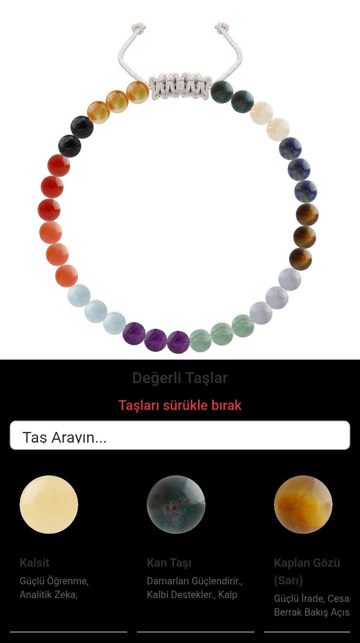 Özel Tasarım Merdiven Kapama Bileklik - 33 Taş - Özel Tasarım Görseli
