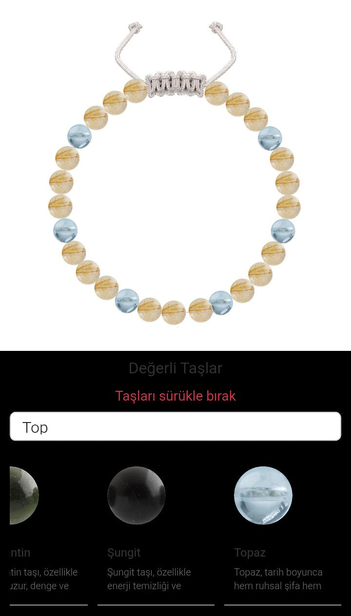 Özel Tasarım Merdiven Kapama Bileklik - 27 Taş - Özel Tasarım Görseli