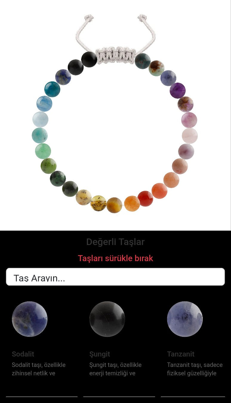 Özel Tasarım Merdiven Kapama Bileklik - 27 Taş - Özel Tasarım Görseli