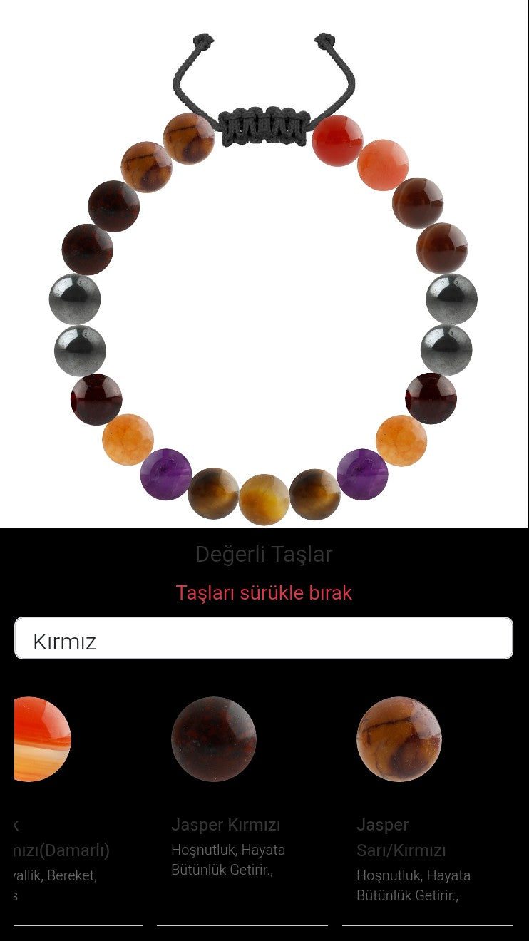 Özel Tasarım Merdiven Kapama Bileklik - 21 Taş - Özel Tasarım Görseli