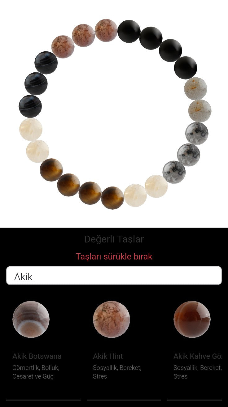 Özel Tasarım Elastik Misineli - 23 Taş - Özel Tasarım Görseli