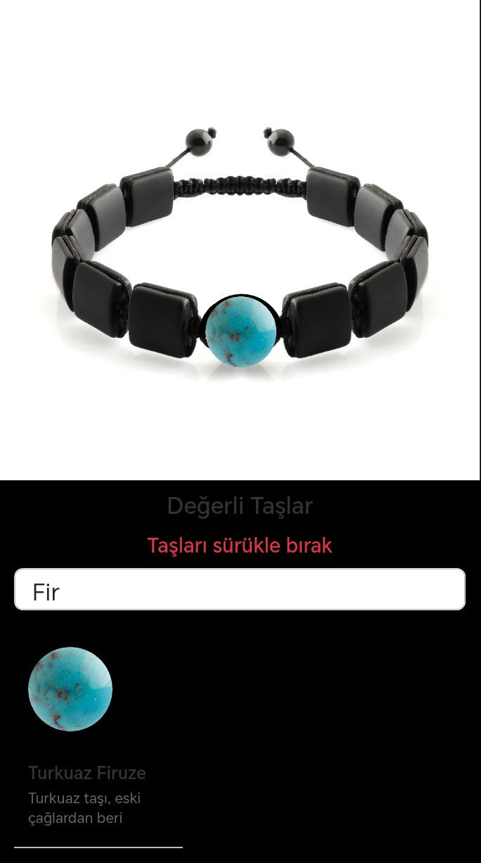 Özel Tasarım Kare Kesim Obsidyen - 1 Taş - Özel Tasarım Görseli