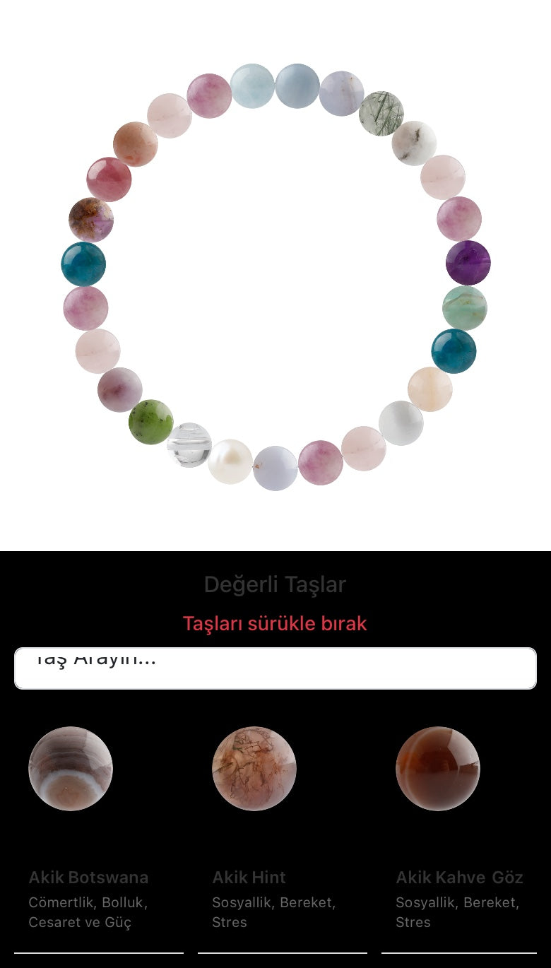 Özel Tasarım Elastik Misineli - 27 Taş - Özel Tasarım Görseli