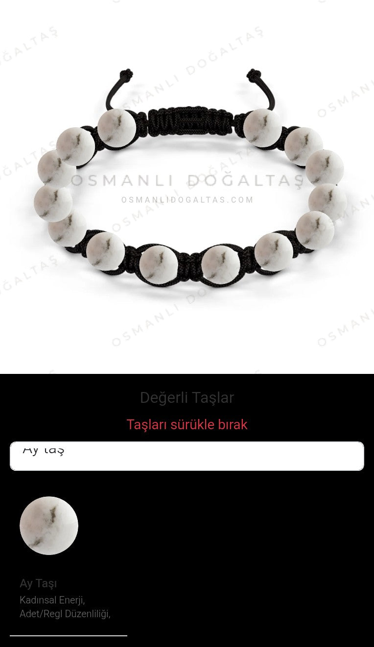 Özel Tasarım Makrome Bileklik - 14 Taş - Özel Tasarım Görseli