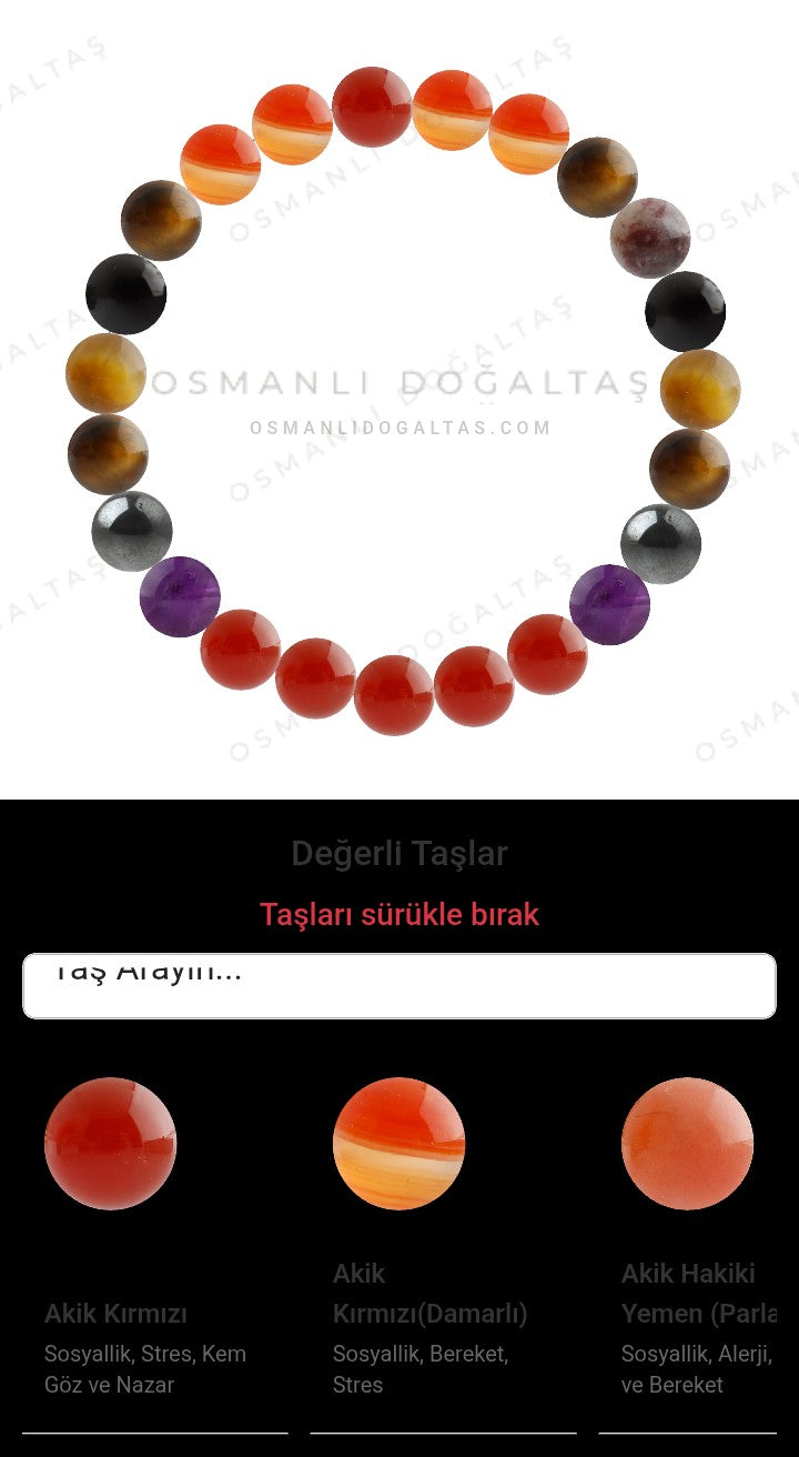 Özel Tasarım Elastik Misineli - 23 Taş - Özel Tasarım Görseli