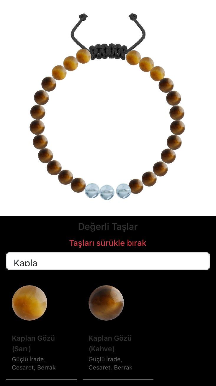 Özel Tasarım Merdiven Kapama Bileklik - 27 Taş - Özel Tasarım Görseli