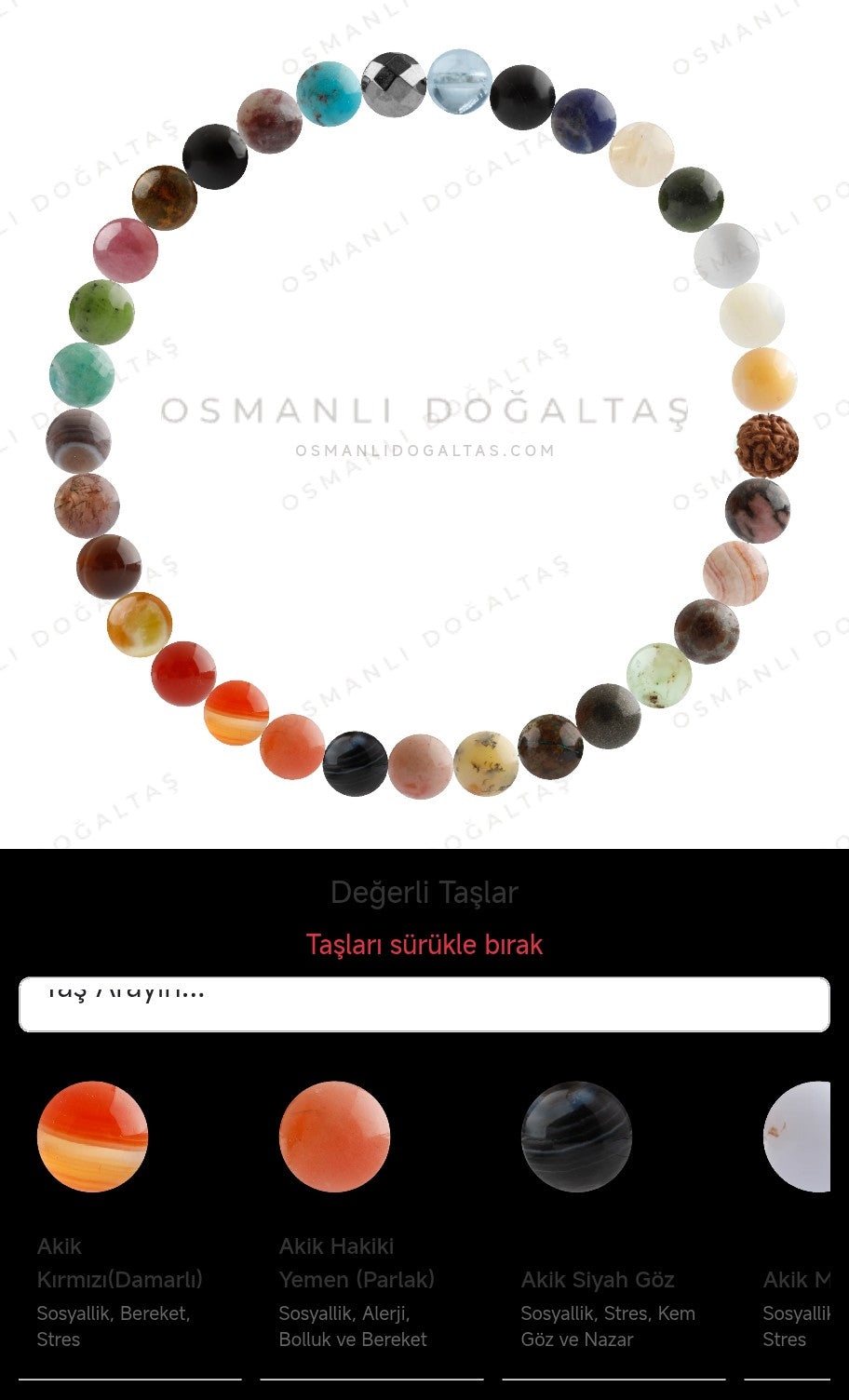 Özel Tasarım Elastik Misineli - 33 Taş - Özel Tasarım Görseli