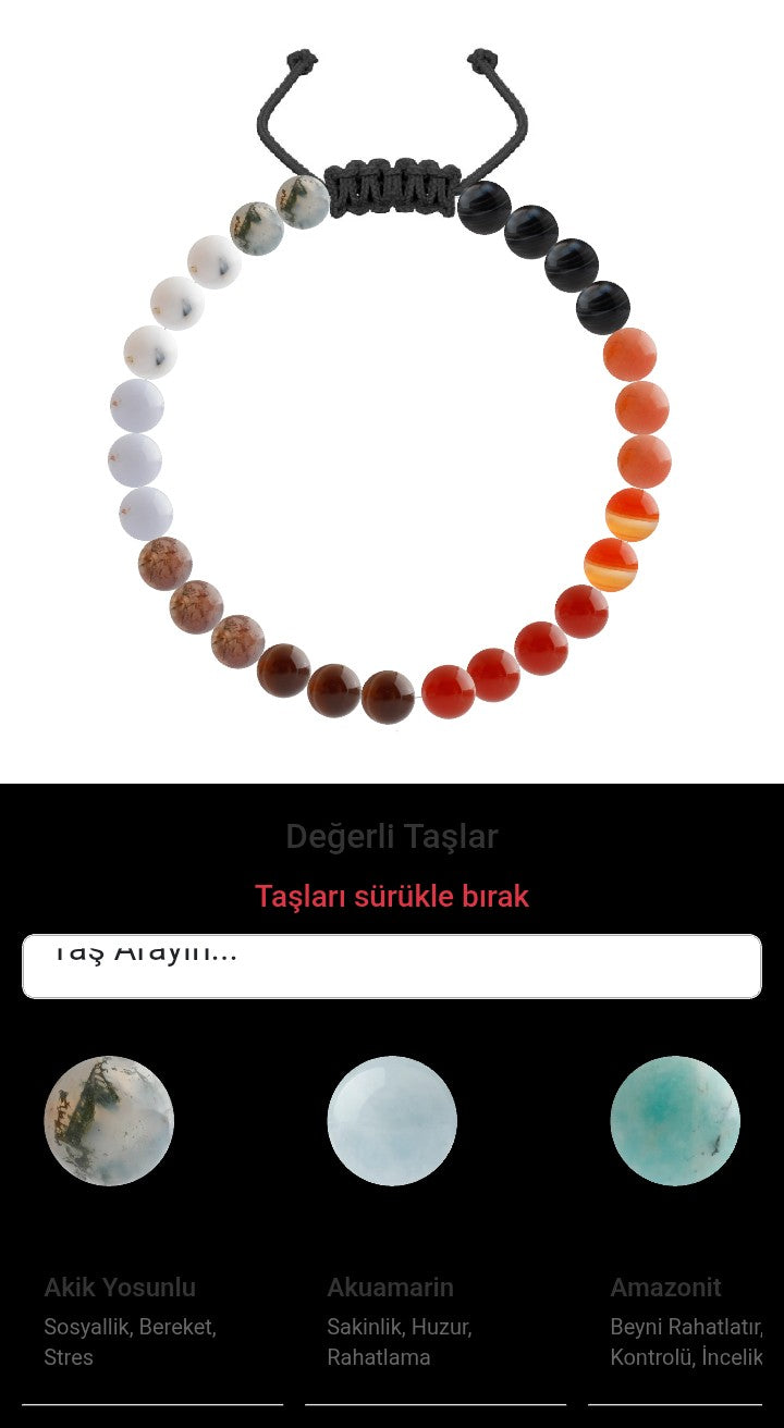 Özel Tasarım Merdiven Kapama Bileklik - 27 Taş - Özel Tasarım Görseli