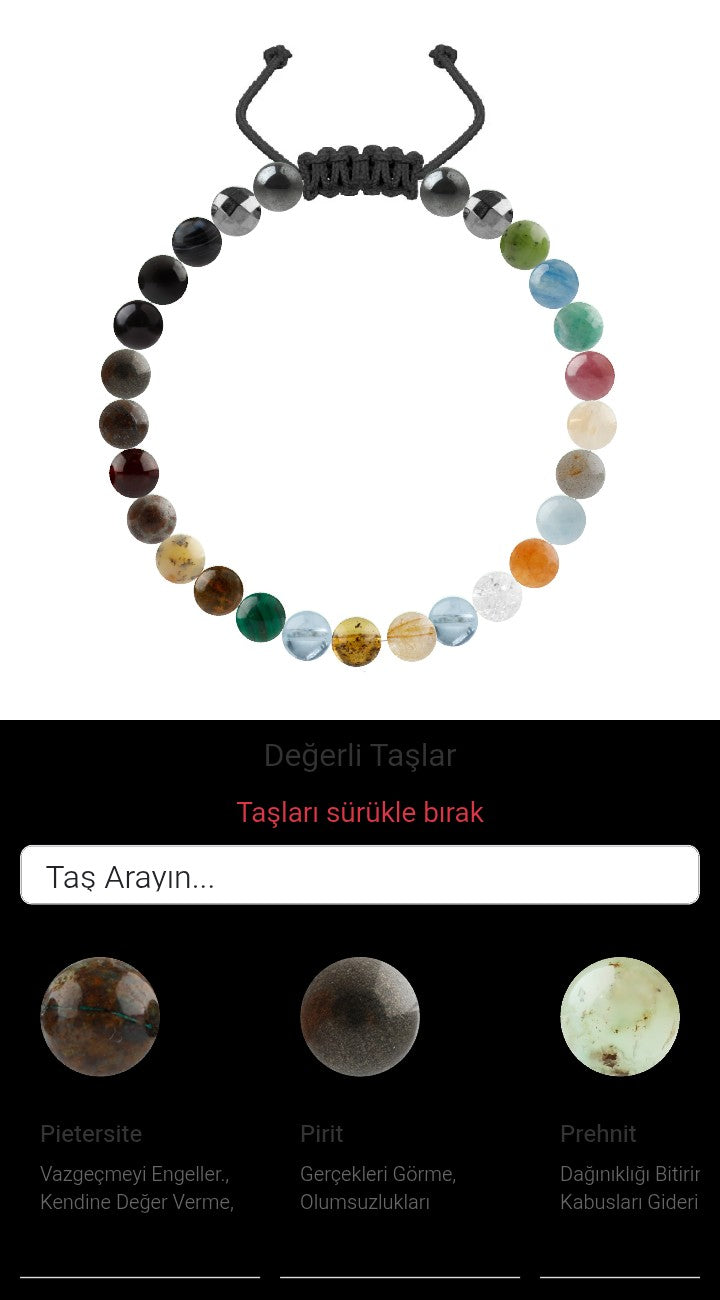 Özel Tasarım Merdiven Kapama Bileklik - 27 Taş - Özel Tasarım Görseli