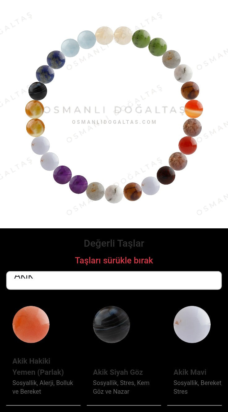 Özel Tasarım Elastik Misineli - 27 Taş - Özel Tasarım Görseli