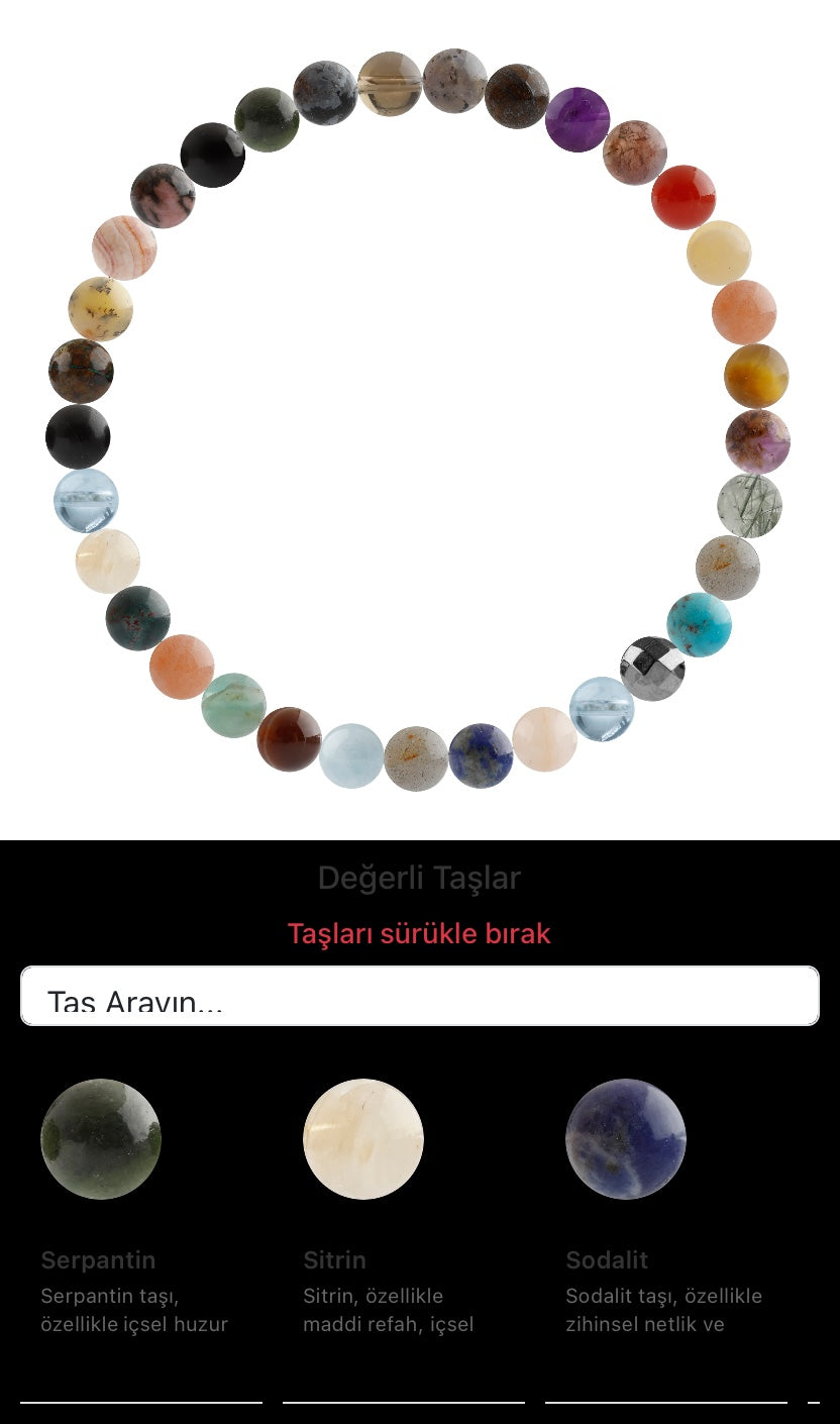Özel Tasarım Elastik Misineli - 33 Taş - Özel Tasarım Görseli