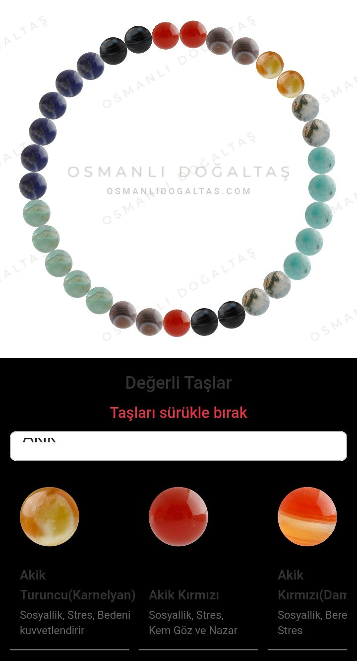 Özel Tasarım Elastik Misineli - 33 Taş - Özel Tasarım Görseli