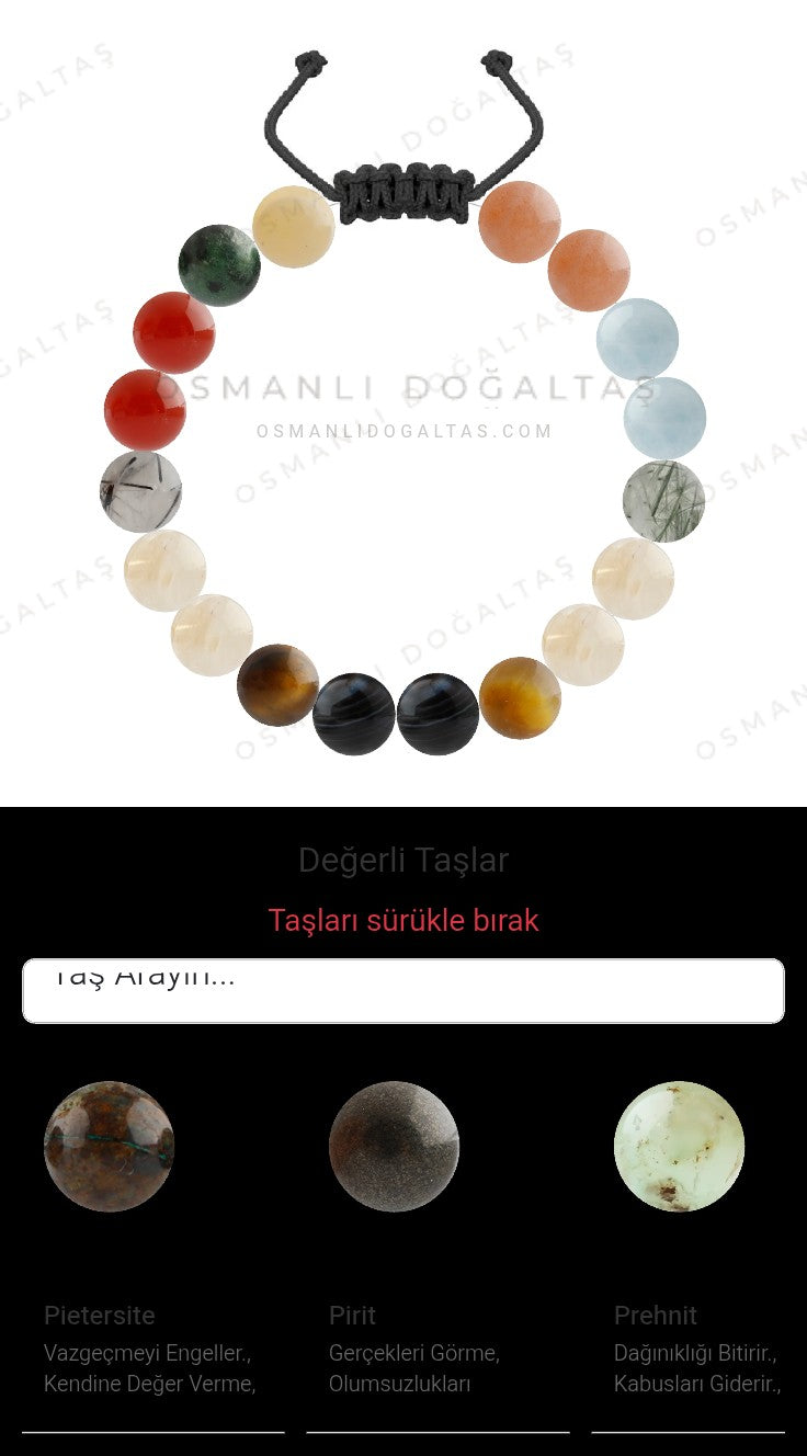 Özel Tasarım Merdiven Kapama Bileklik - 18 Taş - Özel Tasarım Görseli