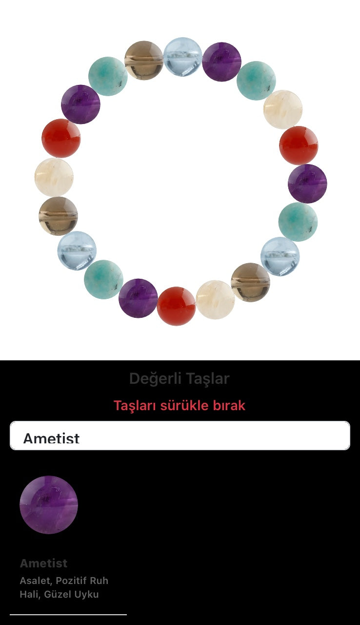 Özel Tasarım Elastik Misineli - 20 Taş - Özel Tasarım Görseli