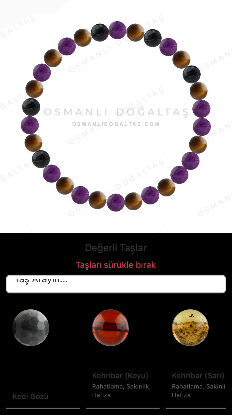 Özel Tasarım Elastik Misineli - 30 Taş - Özel Tasarım Görseli