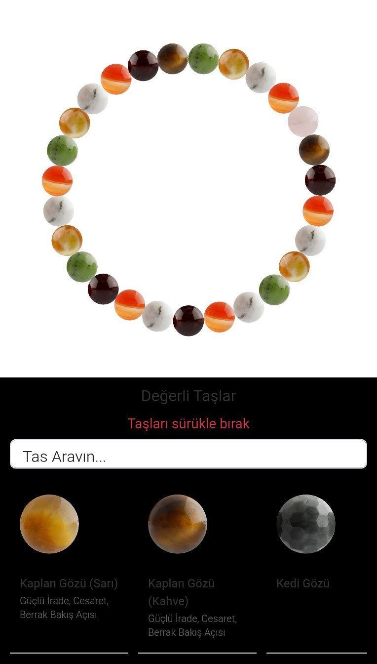 Özel Tasarım Elastik Misineli - 27 Taş - Özel Tasarım Görseli