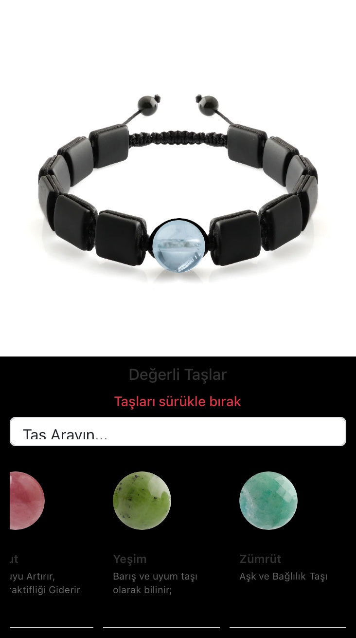 Özel Tasarım Kare Kesim Obsidyen - 1 Taş - Özel Tasarım Görseli