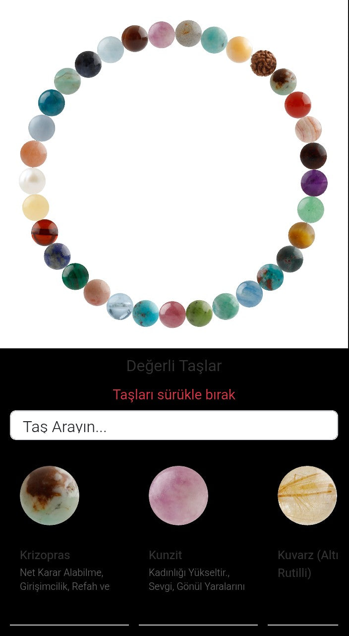 Özel Tasarım Elastik Misineli - 33 Taş - Özel Tasarım Görseli