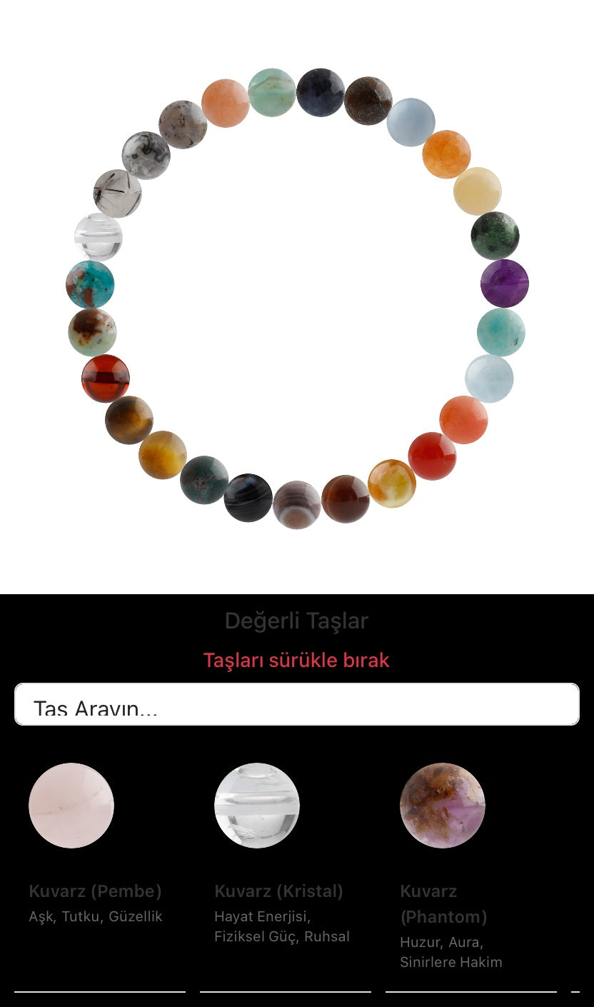 Özel Tasarım Elastik Misineli - 27 Taş - Özel Tasarım Görseli