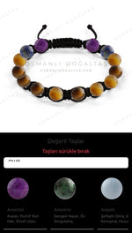 Özel Tasarım Makrome Bileklik - 14 Taş - Özel Tasarım Görseli