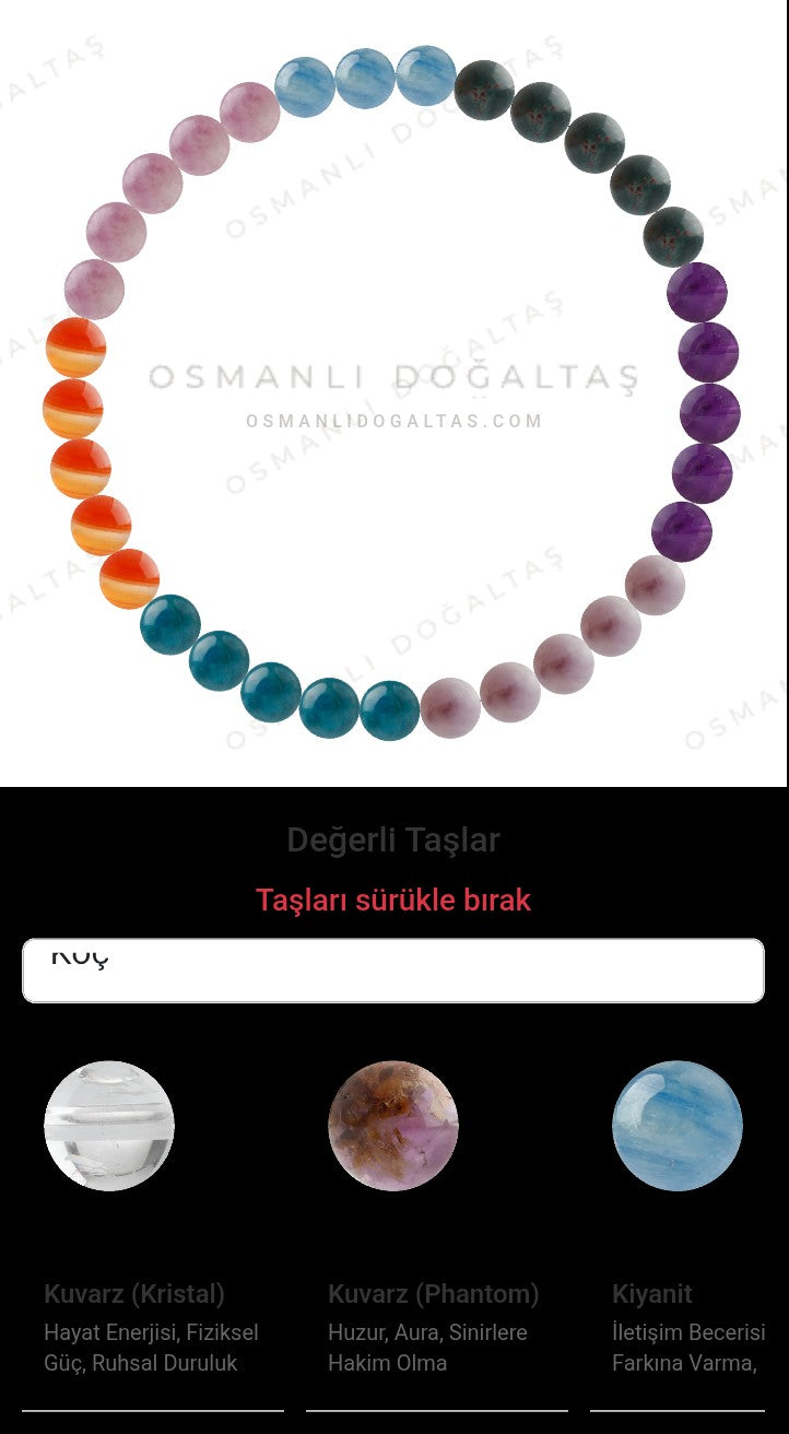 Özel Tasarım Elastik Misineli - 33 Taş - Özel Tasarım Görseli