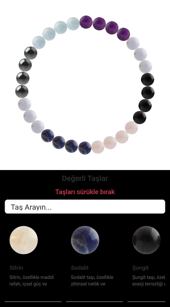 Özel Tasarım Elastik Misineli - 30 Taş - Özel Tasarım Görseli