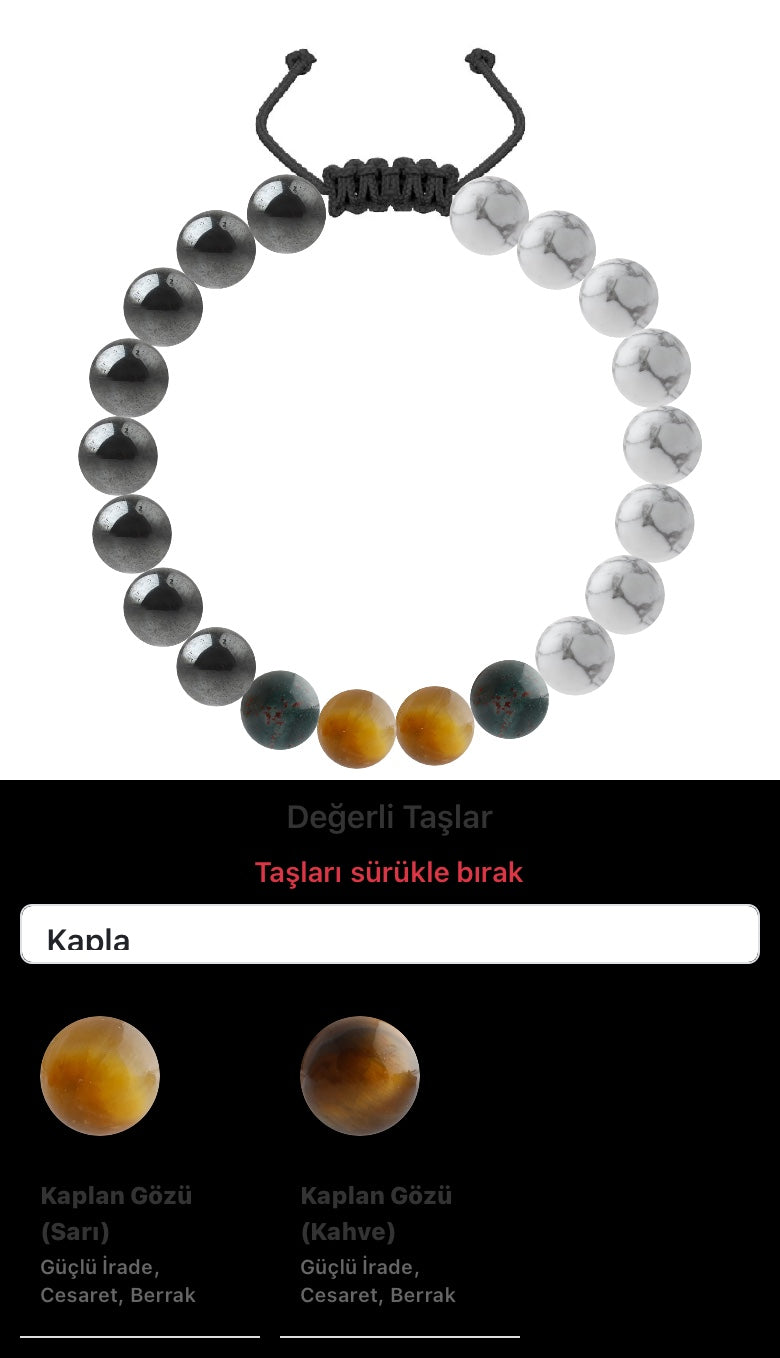 Özel Tasarım Merdiven Kapama Bileklik - 20 Taş - Özel Tasarım Görseli