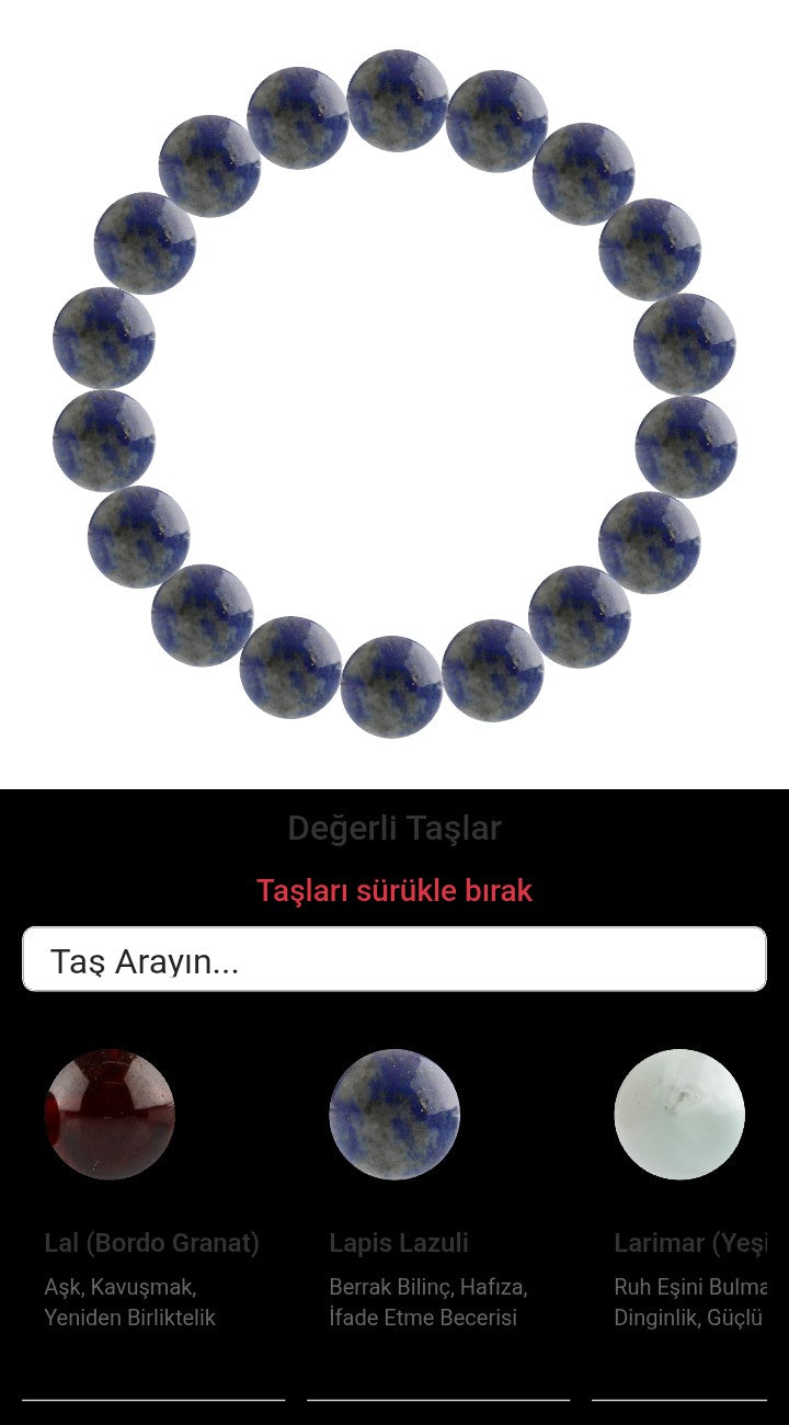 Özel Tasarım Elastik Misineli - 18 Taş - Özel Tasarım Görseli