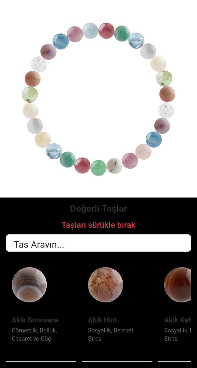 Özel Tasarım Elastik Misineli - 27 Taş - Özel Tasarım Görseli