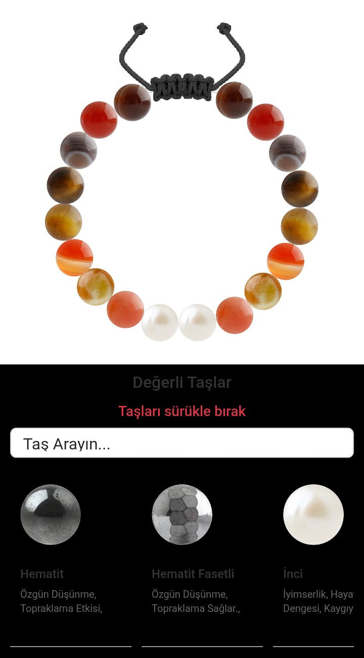 Özel Tasarım Merdiven Kapama Bileklik - 18 Taş - Özel Tasarım Görseli