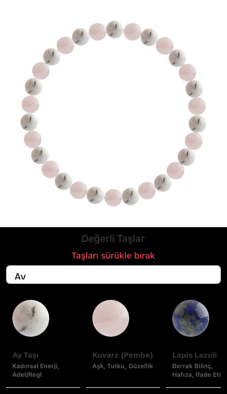 Özel Tasarım Elastik Misineli - 30 Taş - Özel Tasarım Görseli
