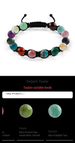 Özel Tasarım Makrome Bileklik - 14 Taş - Özel Tasarım Görseli