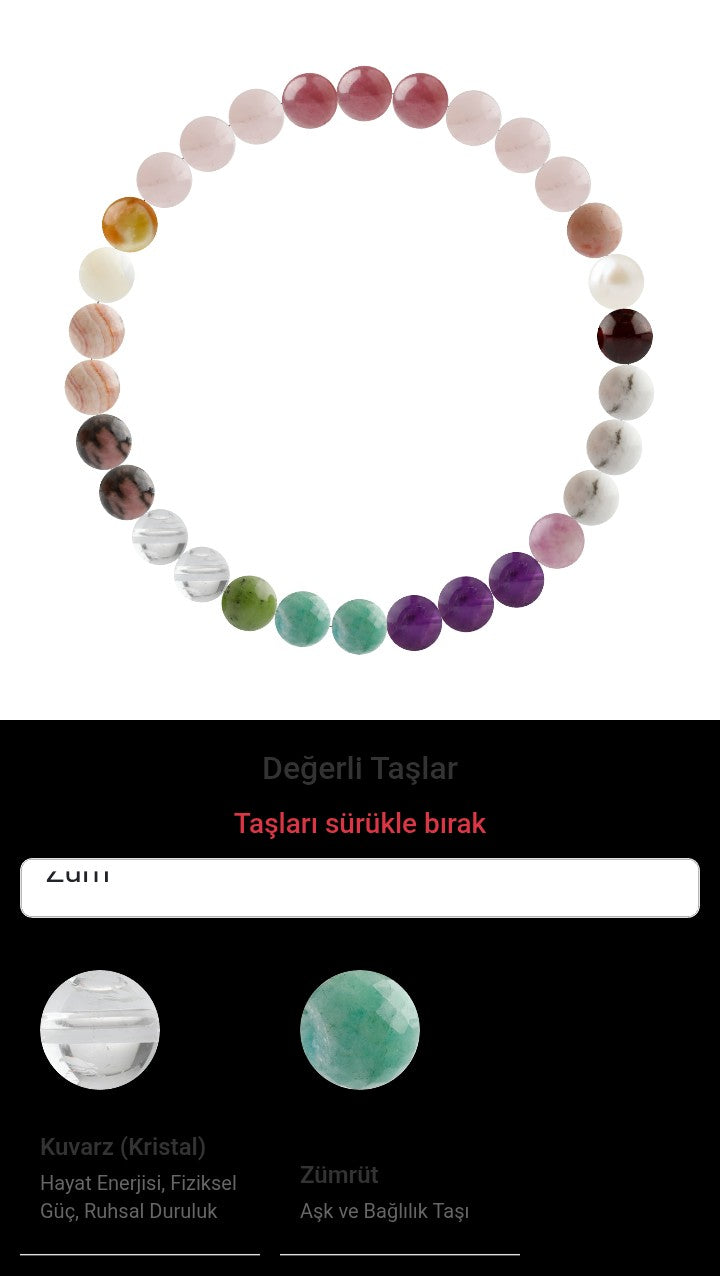 Özel Tasarım Elastik Misineli - 30 Taş - Özel Tasarım Görseli
