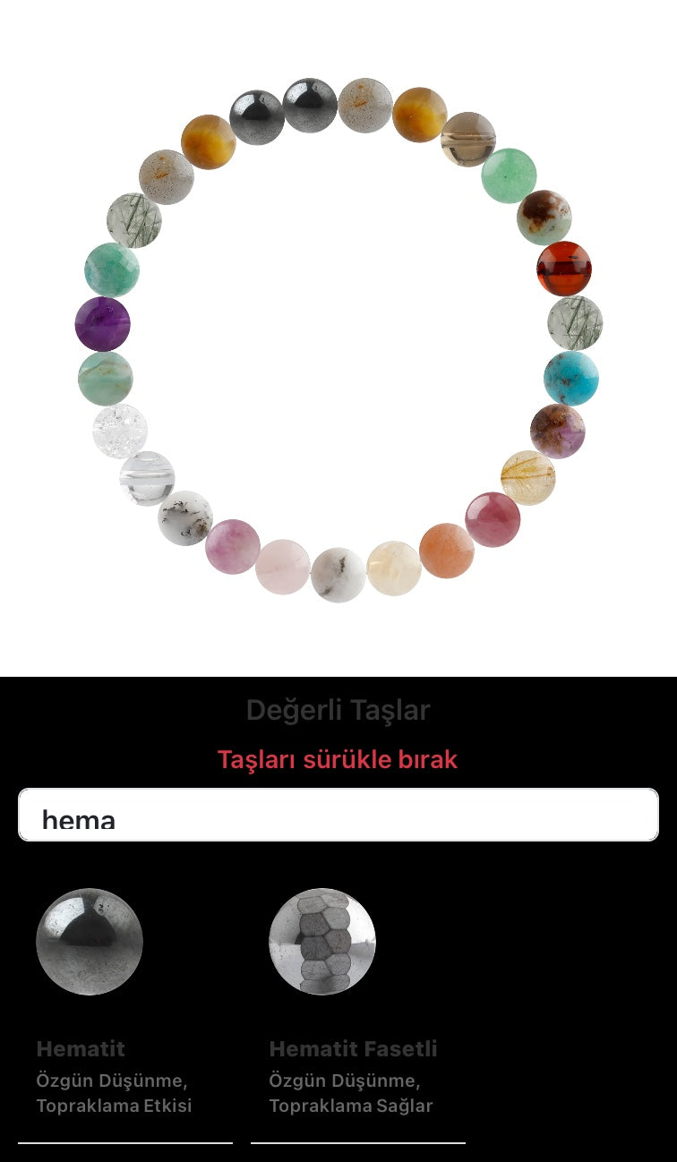 Özel Tasarım Elastik Misineli - 27 Taş - Özel Tasarım Görseli