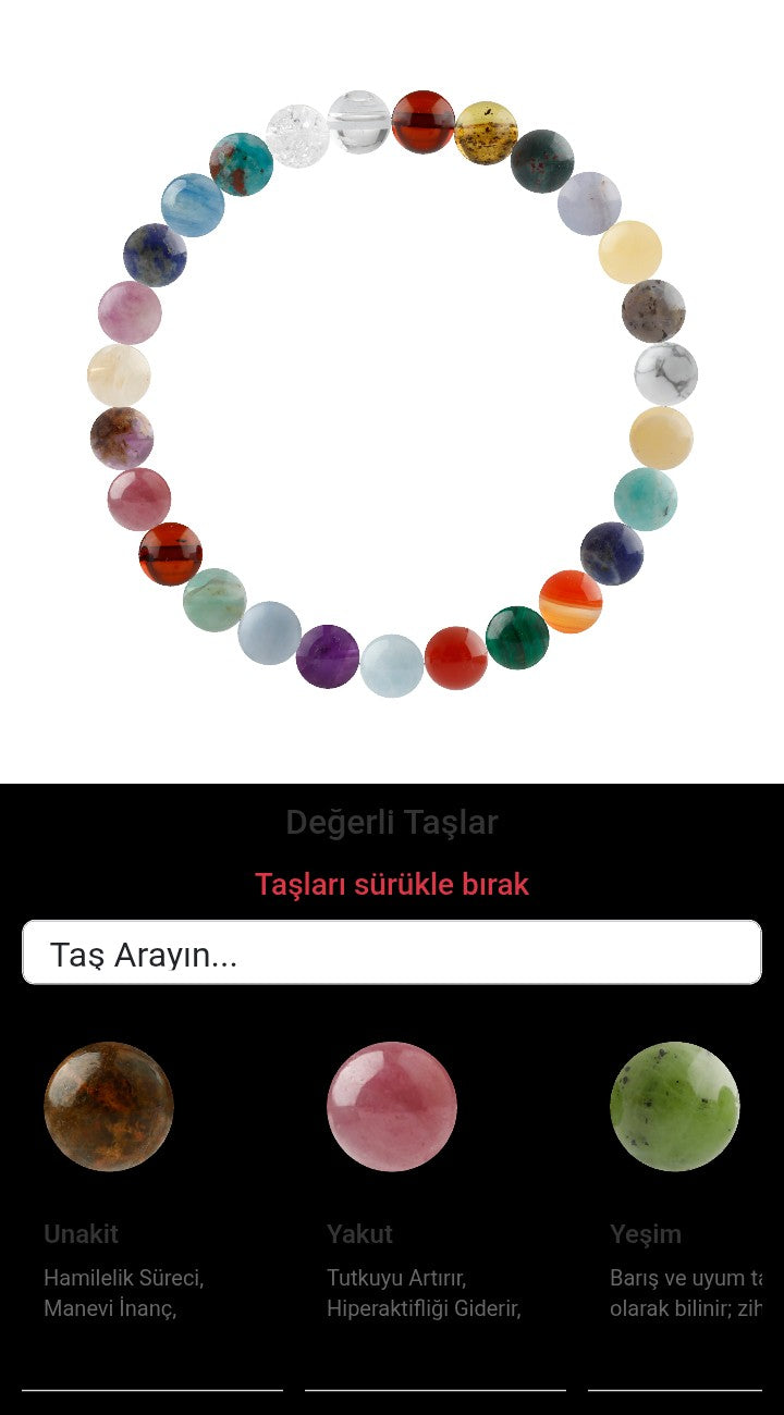 Özel Tasarım Elastik Misineli - 27 Taş - Özel Tasarım Görseli