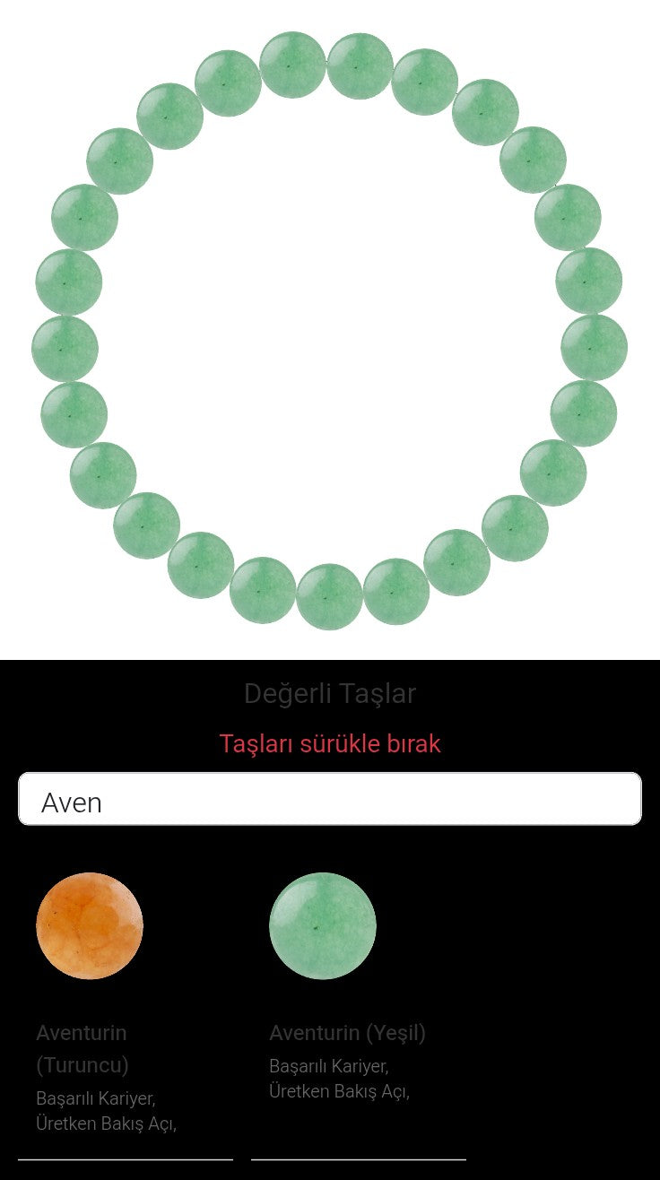 Özel Tasarım Elastik Misineli - 25 Taş - Özel Tasarım Görseli