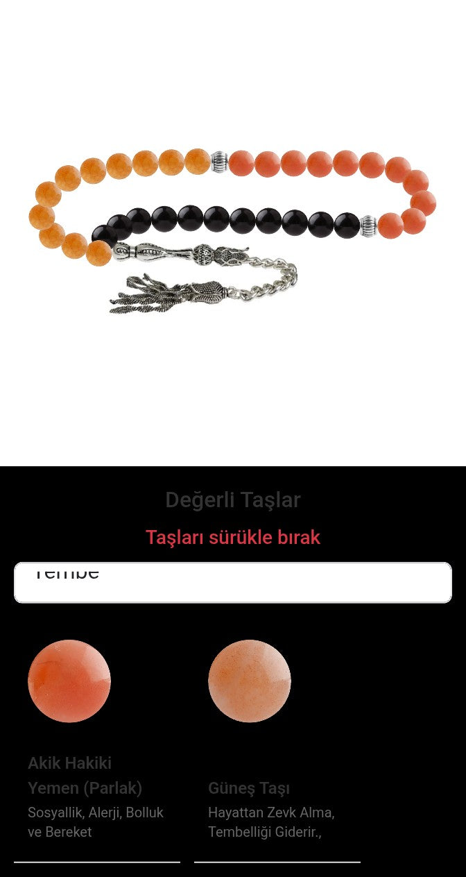 Özel Tasarım Tesbih - 33 Taş - Özel Tasarım Görseli